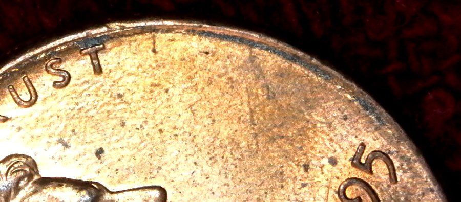 1995-P-Lincoln-Memorial-Cent-Struck-Through-Rim-Burr